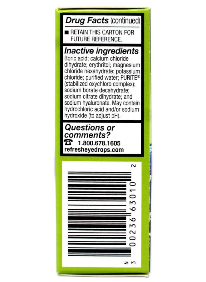 Refresh Relieva Lubricant Eye Drops, Lubricates & Protects Dry Eyes, 0.33 FL OZ - Image 2